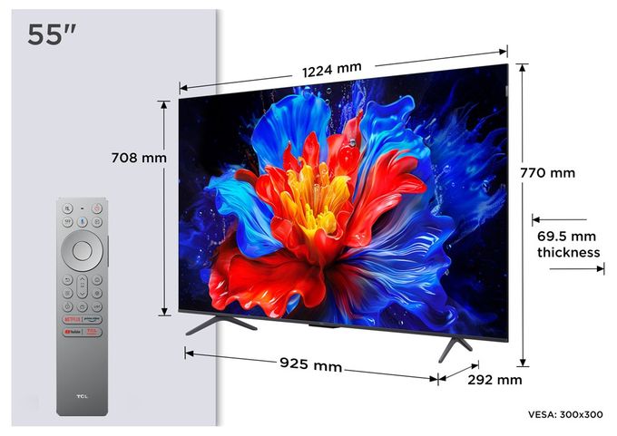 QLED 139,7 cm (55 Zoll) Fernseher 4K Ultra HD VESA 300 x 300 mm 55QLED810K 