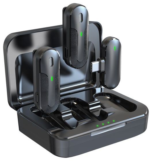  TX-301 Dual Wireless Mini Mikrofon Set (Schwarz) 
