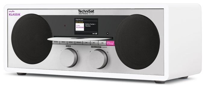CD Player DAB, DAB+, FM, PLL Radio  DigiRadio 451CD (Weiß) 
