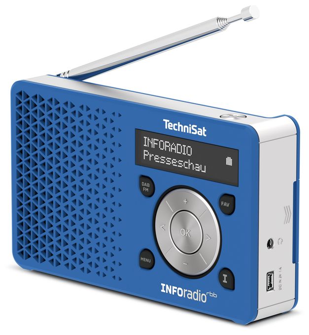 DAB, DAB+, UKW Radio Tragbar  DigitRadio 1 Inforadio (Blau) 