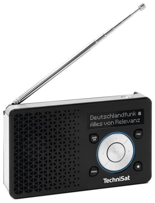 DAB+, FM Radio Tragbar  DigitRadio 1A (Schwarz, Silber) 