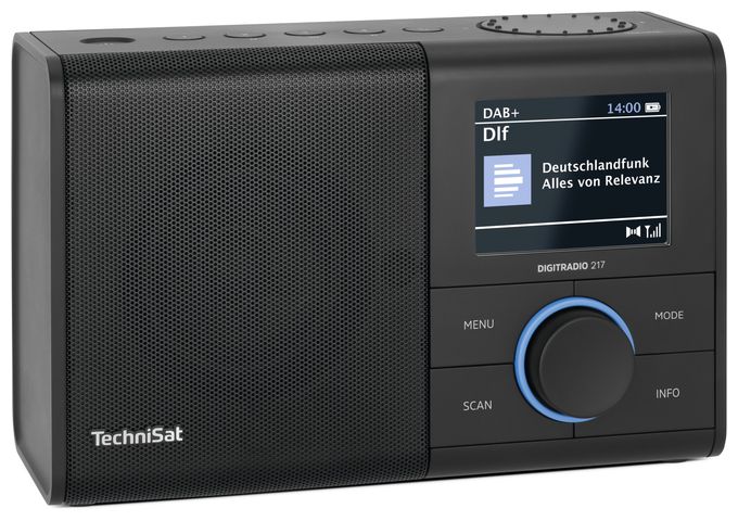 Bluetooth DAB+, FM, VHF Radio Tragbar  Digitradio 217 (Schwarz) 