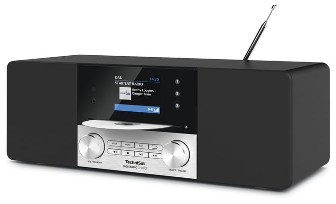 DAB+, FM Radio  DigitRadio 3 Voice (Schwarz, Silber) 