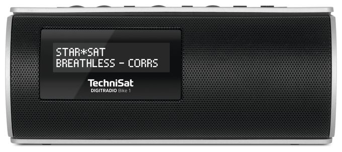 Bluetooth DAB+, FM Radio Tragbar UV-beständig, Wasserfest IP65  DigitRadio Bike 1 (Schwarz, Silber) 