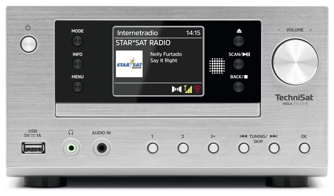 Bluetooth DAB+, FM Radio Internet  Viola 710 CD IR (Silber) 