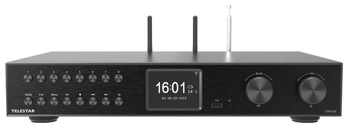 Bluetooth DAB+, FM Radio  Top 500 (Schwarz) 