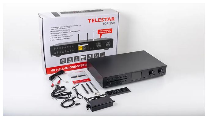 Bluetooth DAB+, FM Radio Internet  Top 550 (Schwarz, Metallisch) 