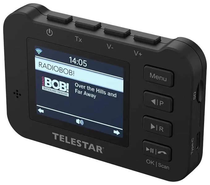Bluetooth DAB, DAB+, FM Radio  Top Car2 (Schwarz) 
