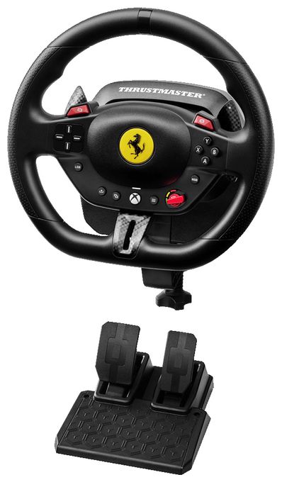 Analog / Digital Lenkrad + Pedale für PC, Xbox One, Xbox Series S, Xbox Series X, Xbox One X, Xbox One S  T98 Ferrari 296 GTS (Schwarz) 