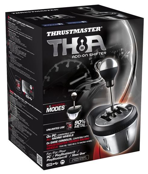 Analog Schalthebel-Erweiterung für PC, PlayStation 4, PlayStation 5, Playstation 3, Xbox One, Xbox Series S, Xbox Series X  TH8A Add-on Shifter Schalthebel (Schwarz, Metallisch) 