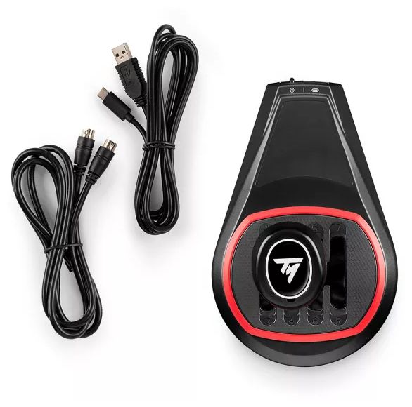 Schalthebel-Erweiterung für Rennlenkrad PlayStation 5, PlayStation 4, Xbox One, Xbox Series S, Xbox Series X, PC PS5, PS4, Xbox One and Xbox Series X|S Thrustmaster Force Feedback racing wheels Kabelgebunden  TH8S (Schwarz, Rot) 