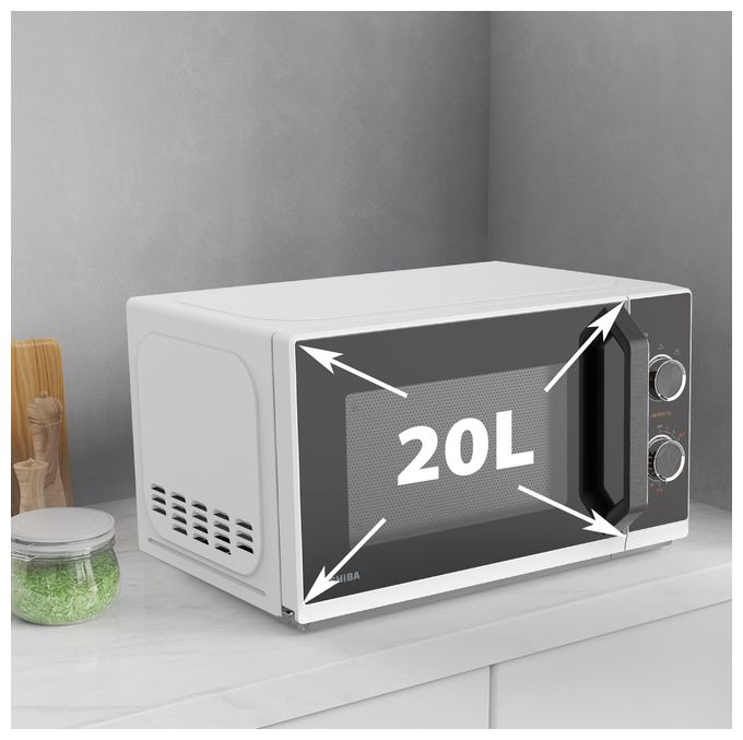Freistehende Mikrowelle 800 W Größe: klein 5 Stufen  MW3-MM20PF(WH) (Weiß) 