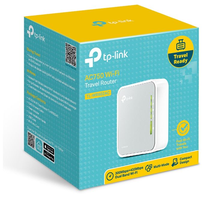 WiFi 5 Router Dual-Band (2,4 GHz/5 GHz) 300 Mbit/s AC750 