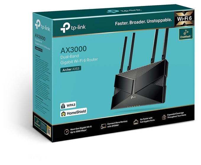 WiFi 6 Router Dual-Band (2,4 GHz/5 GHz) 574 Mbit/s Archer AX53 