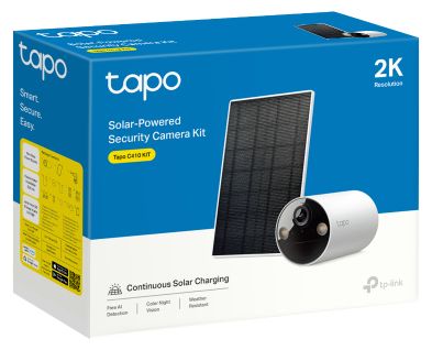 2304 x 1296 Pixel IP-Sicherheitskamera IP65 Außen Nachtsicht  Tapo C410 Kit (Weiß) 