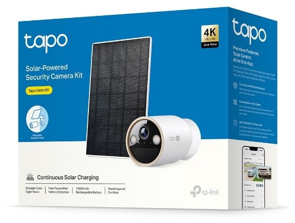 3840 x 2160 Pixel IP-Sicherheitskamera IP66 Außen Nachtsicht  Tapo C460 KIT(EU) (Weiß) 