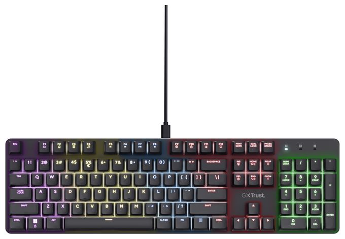 RGB-LED Gaming Tastatur USB  GXT871 Zora (Schwarz) 