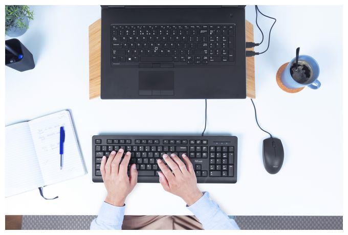 Büro Tastatur USB  Primo (Schwarz) 