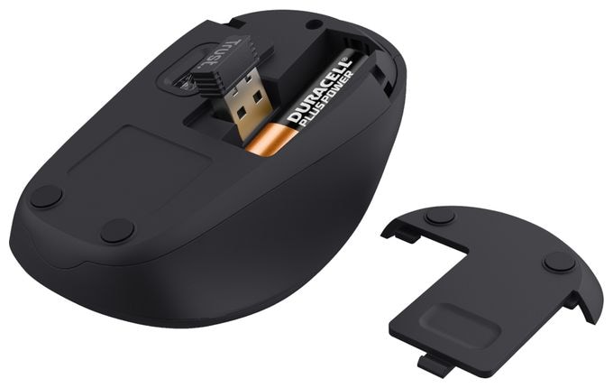 1600 DPI Büro Maus Optisch  Yvi+ (Schwarz, Rot) 