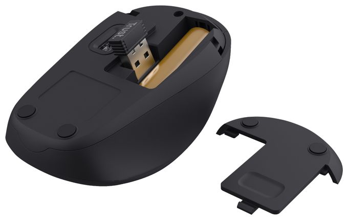 1600 DPI Büro Maus Optisch  Yvi (Schwarz, Blau) 