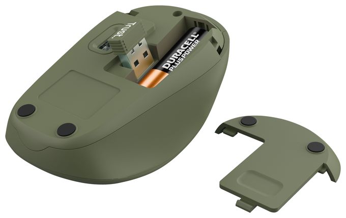 1600 DPI Büro Maus Optisch  Yvi+ (Schwarz, Grün) 