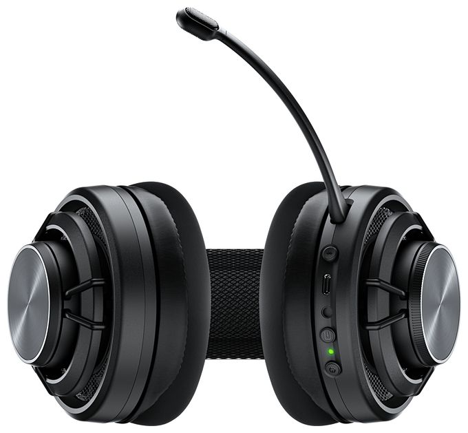 Over Ear Bluetooth Kopfhörer kabelgebunden&kabellos 50 h Laufzeit  Atlas Air Gaming (Schwarz) 