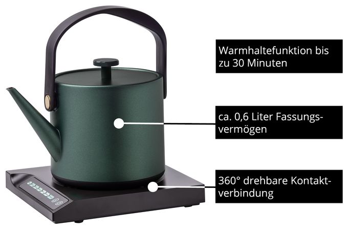 0,6 l Wasserkocher 800 W  18217 Jade (Grün) 