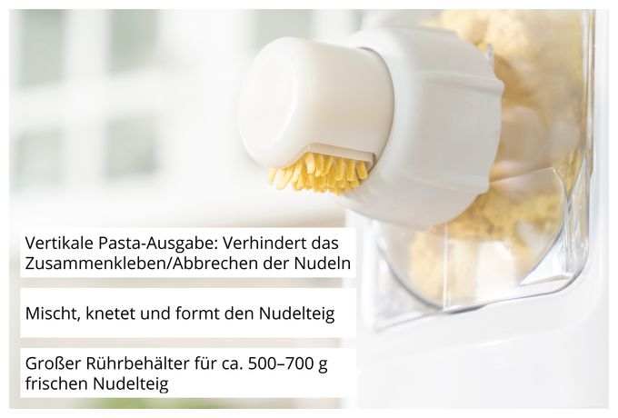 260 W Küchenmaschine  68820 Nora Nudelmaschine (Weiß) 