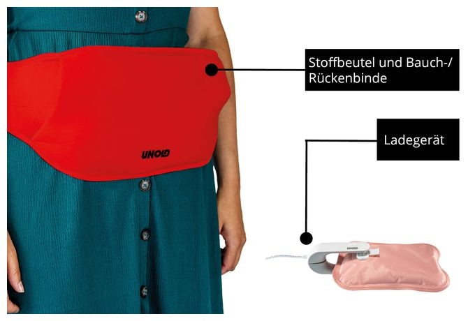 380 W  Wärmi elektrische Wärmflasche (Rot) 