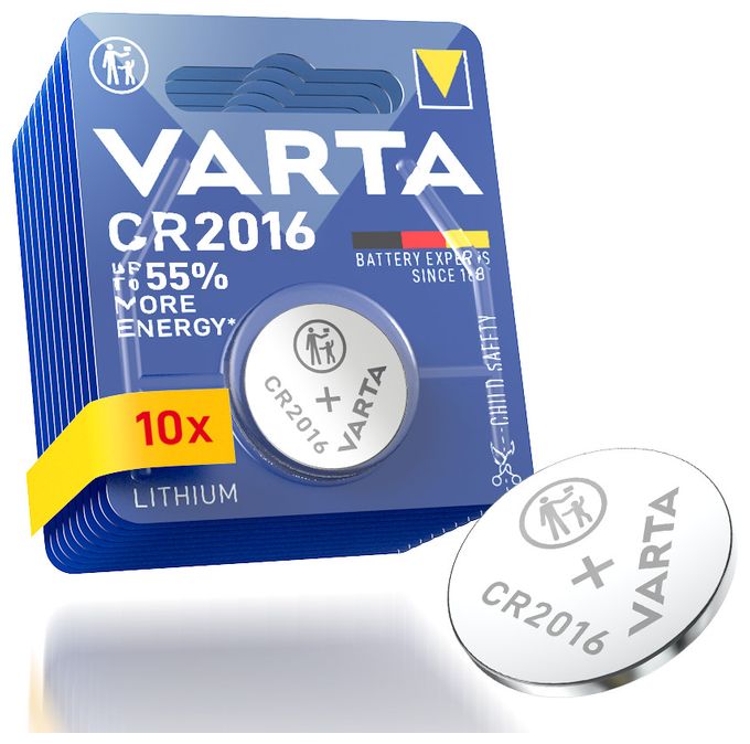 CR2016 Lithium 3 V 1 Stück  Lithium Coin Knopfzelle (Metallisch) 
