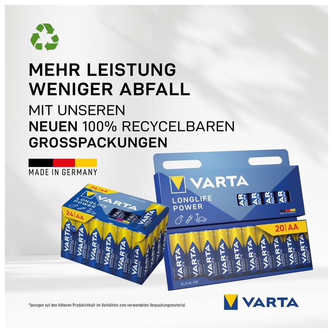 AA Alkali 1,5 V 10 Stück Longlife Power Batterie 