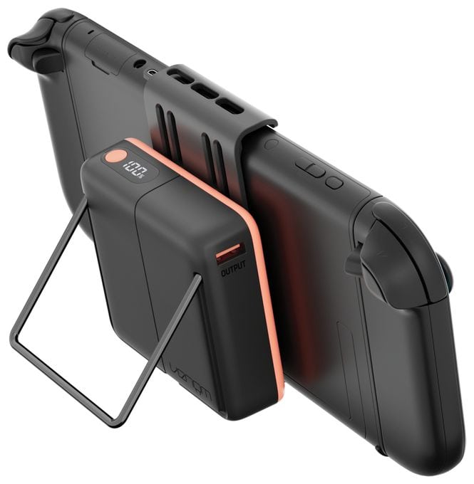 Nintendo Switch 2  VS4957 Powerbank & Ständer (Schwarz, Orange) 