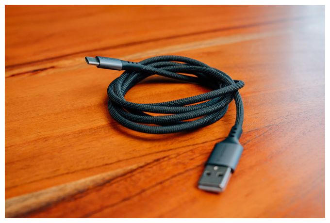 0,48 Gbit/s Stecker Rundkabel USB A auf USB C bis 18 W 1,2 m  31843 (Schwarz) 