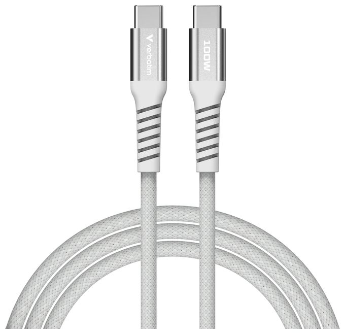 0,48 Gbit/s Stecker Rundkabel USB C auf USB C bis 100 W 1,2 m  31854 (Grau) 