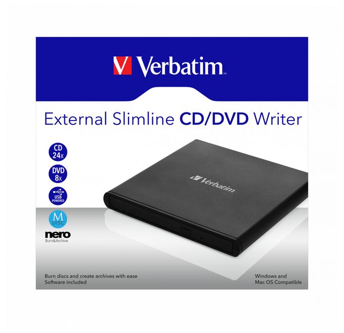53504 Slimline externer CD/DVD Brenner 