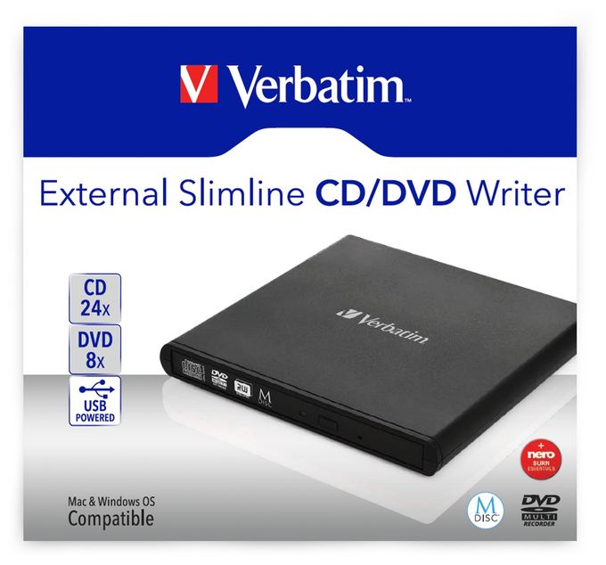 98938 Slimline externer CD/DVD Brenner 