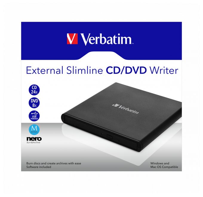 External Slimline CD/DVD Writer 