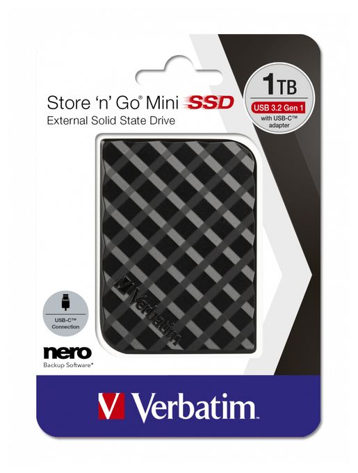 Store 'n' Go Mini SSD USB 3.2 Gen 1 1 TB Schwarz 