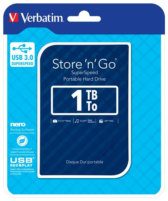 1 TB externe Festplatte 2.5"  Store 'n' Go USB 3.0 (Blau) 