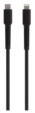 Stecker Rundkabel USB C auf Lightning bis 30 W 2,5 m  63642 (Schwarz) 