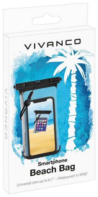 Beuteltasche für Jede Marke Universal (Schwarz, Transparent) Beach Bag 