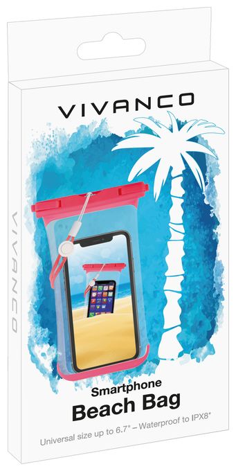 Beuteltasche für Jede Marke Universal  Beach Bag (Pink, Transparent) 