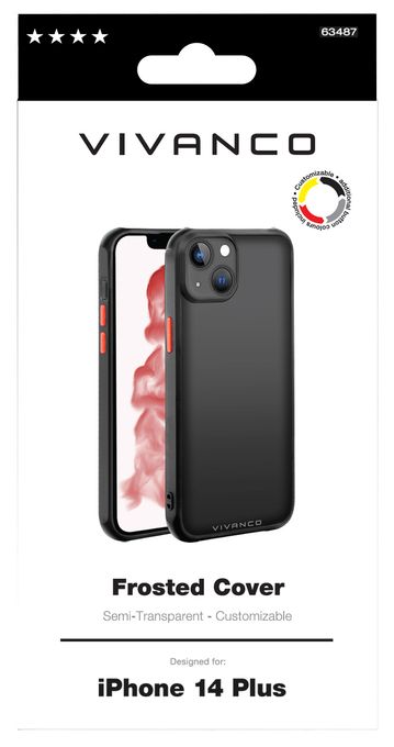 Cover für Apple iPhone 14 Plus (Schwarz, Durchscheinend) Frosted 