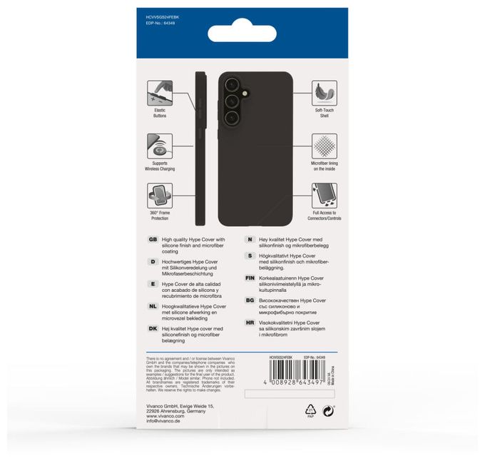 Cover für Samsung Galaxy S24 FE  Hype (Schwarz) 