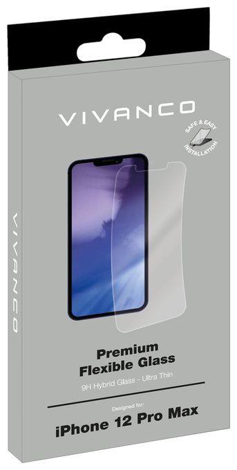 Klare Bildschirmschutzfolie Glas 9H für Apple iPhone 12 Pro Max Premium Flexible 