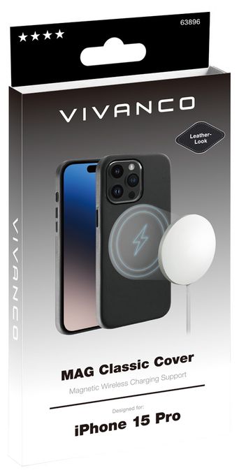 Cover für Apple iPhone 15 Pro  Mag Classic (Schwarz) 