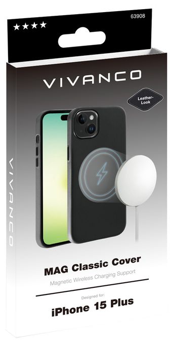 Mag Classic Cover, Magnetic Wireless Charging Support für iPhone 15 Plus 