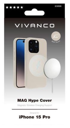 Cover für Apple iPhone 15 Pro  Mag Hype (Beige) 