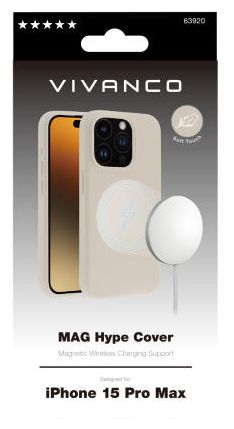 Cover für Apple iPhone 15 Pro Max  Mag Hype (Beige) 