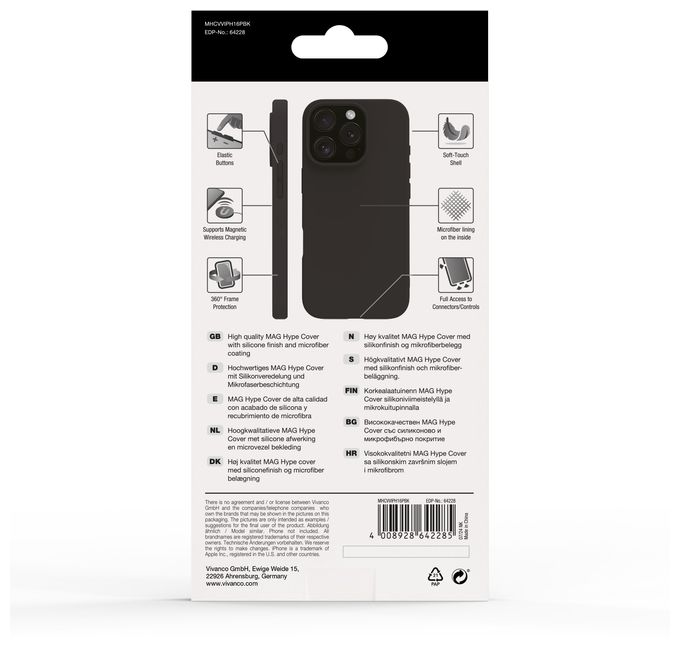 Cover für Apple iPhone 16 Pro  Mag Hype (Schwarz) 